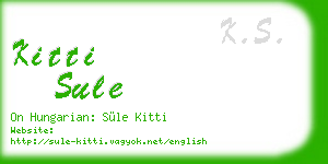 kitti sule business card